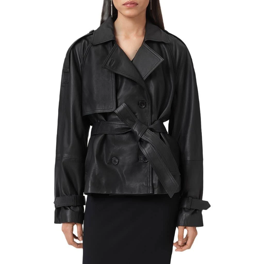 AllSaints Reed Leather Trench Jacket